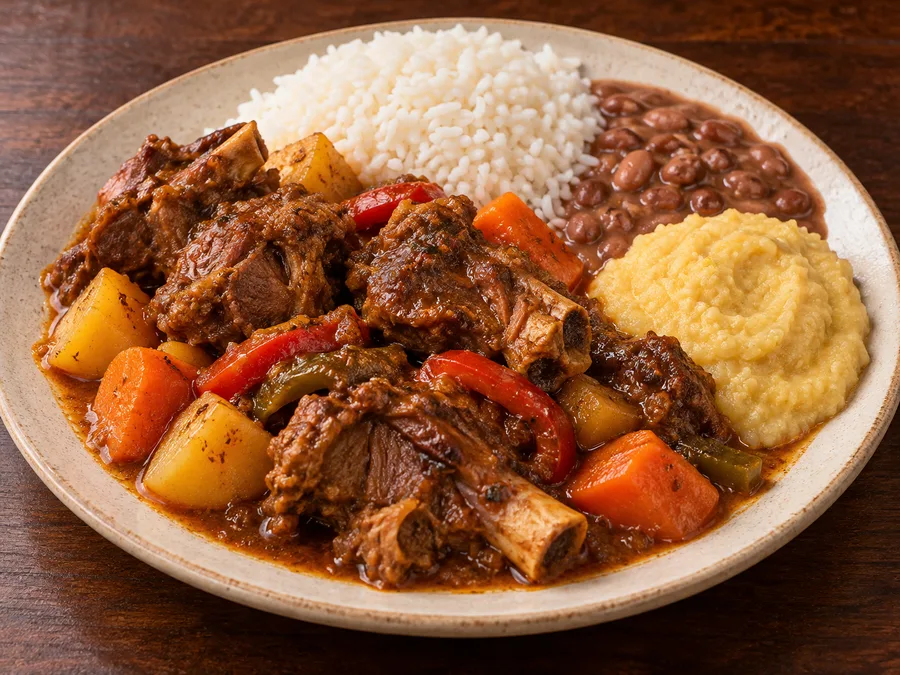 Ilustração de Guisado de carneiro completo gerada por IA
