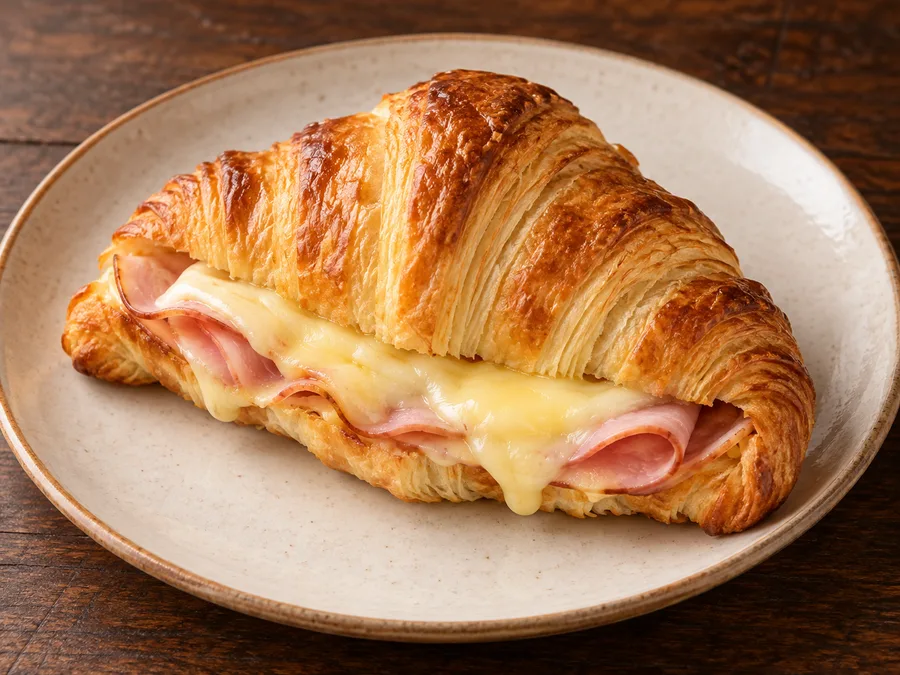 Ilustração de Croissant misto gerada por IA