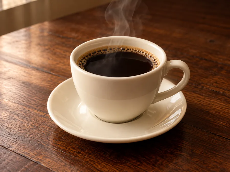 Ilustração por IA do tipo de bebida de Café coado; marca, embalagem e sabor podem variar