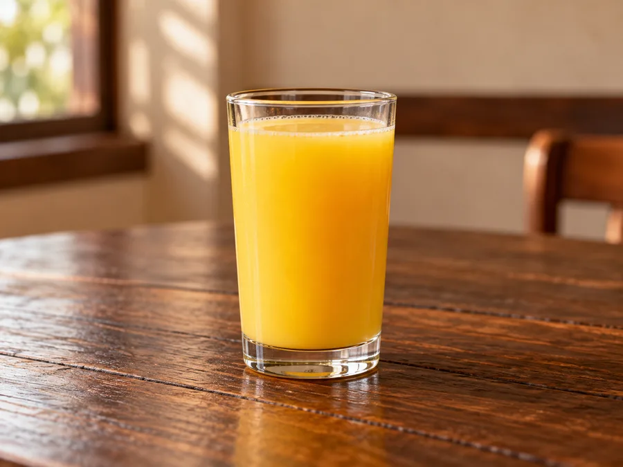 Ilustração por IA do tipo de bebida de Sucos - Copo 300ml - uma fruta; marca, embalagem e sabor podem variar