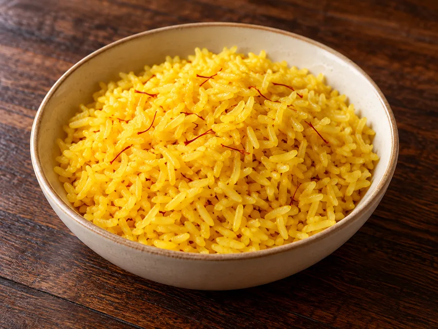 Ilustração de Arroz de açafrão gerada por IA