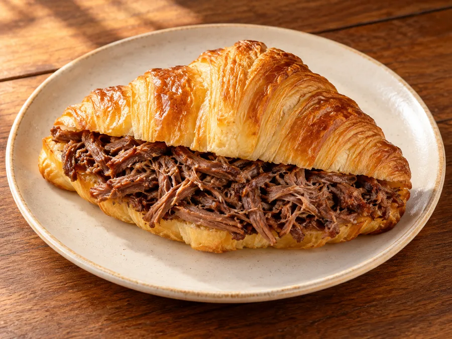 Ilustração de Croissant de carne de sol gerada por IA